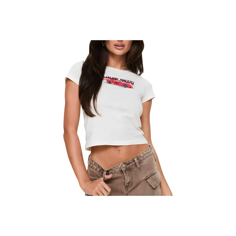 PRINCESS POLLY T-Shirt Women's WHITE/White-0