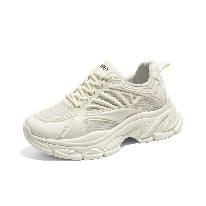 RENBEN Breathable Height Increasing Abrasion Resistant Low Top Chunky Sneakers Women's-6