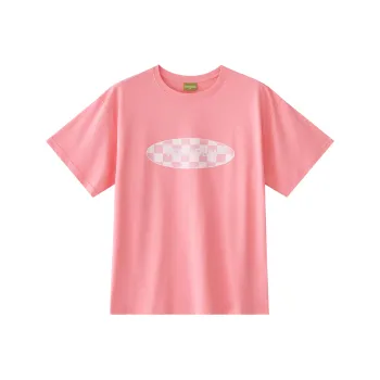 TENPSEN Straight Elbow Length Sleeved T Shirt Unisex Pink