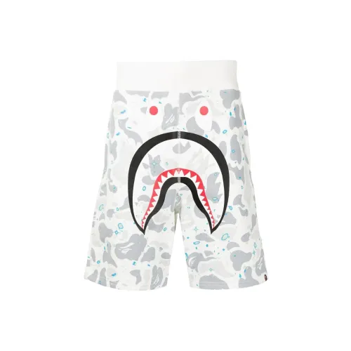 A BATHING APE Space Camo Shark Sweat Shorts