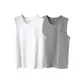 Crew Neck 2 Pack (White+Heather Gray) 2 Pcs, Easy to Wash and More Economical!
