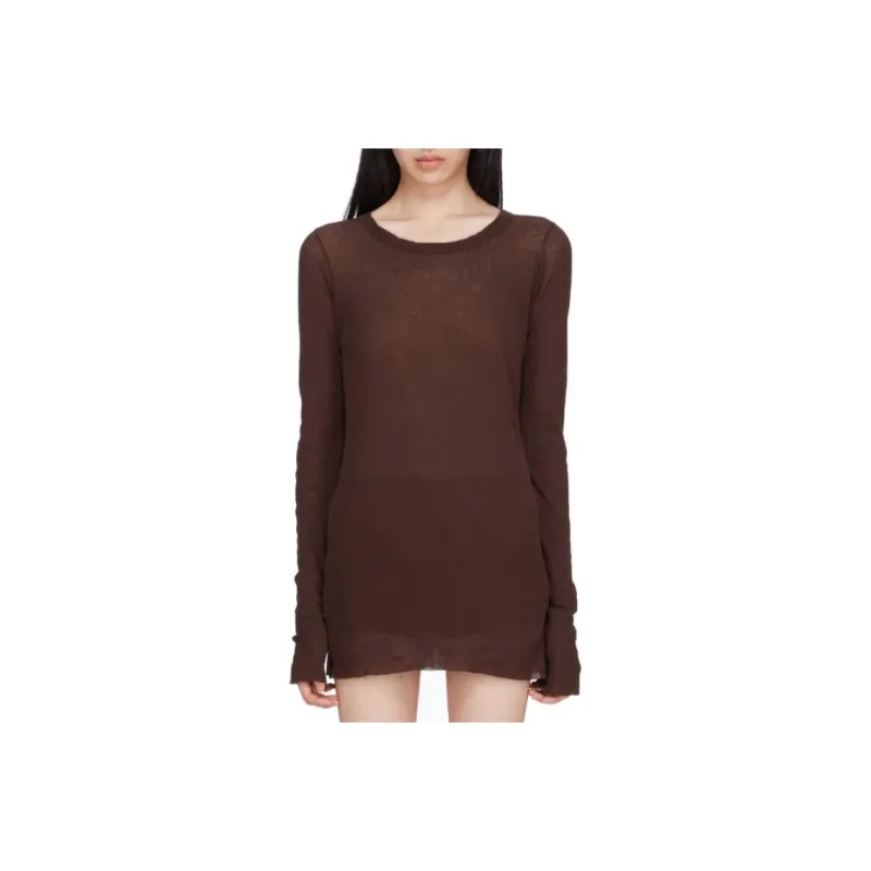 RICK OWENS Ribbed Longsleeved T shirt-0