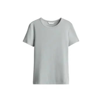 H&M T Shirt Women's Light Blue Gray