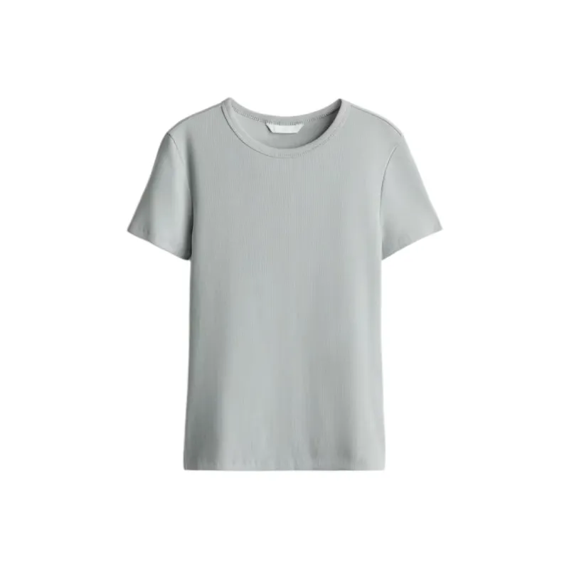 H&M T Shirt Women's Light Blue Gray-0