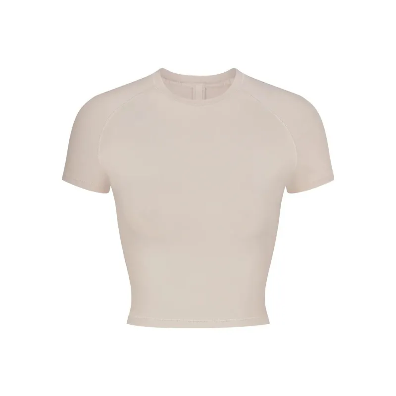 SKIMS T Shirt Women's STONE/Lime Gray-0