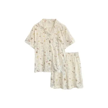 XIAFENYAN Pajama Set Women's Custard