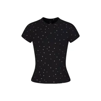 SKIMS T Shirt Women's ONYX SPARKLE PRINT/Onyx Shimmery Print