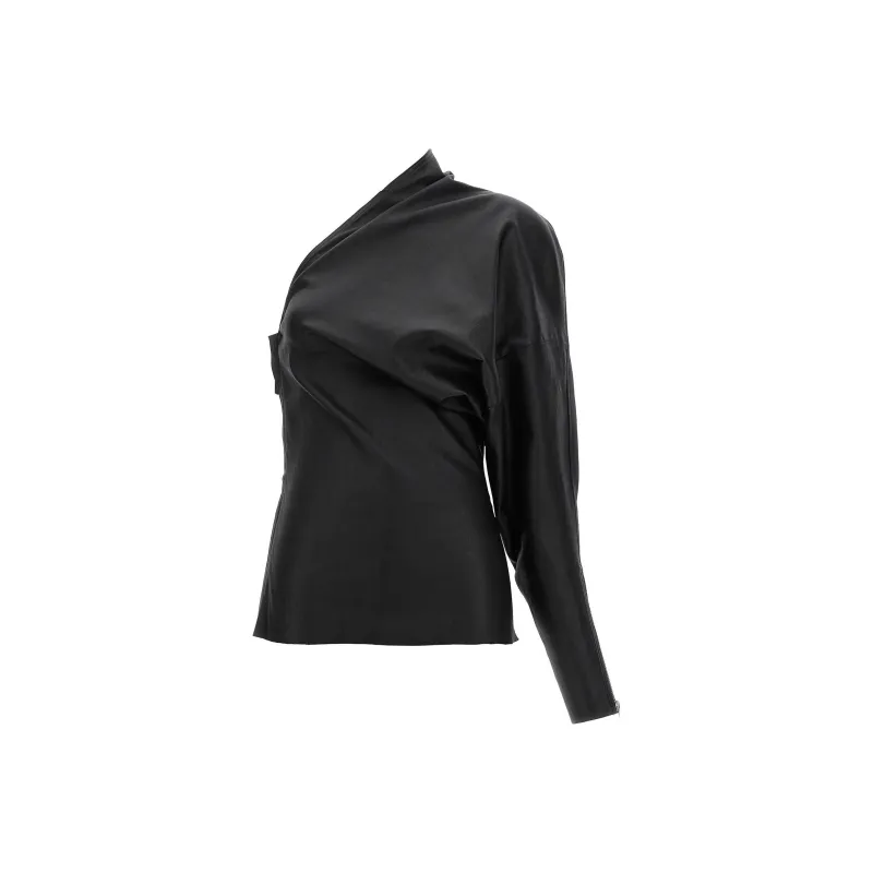 RICK OWENS Asymmetric One Sleeve Top-0