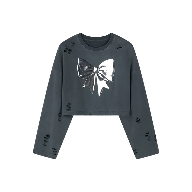 UOOYAA Crop Tops Women's Gray-0