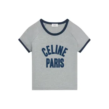CELINE Paris T shirt In Cotton Jersey
