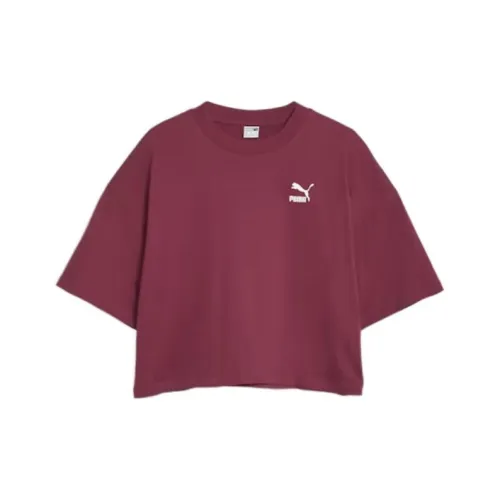 PUMA T-Shirts Women's Burgundy