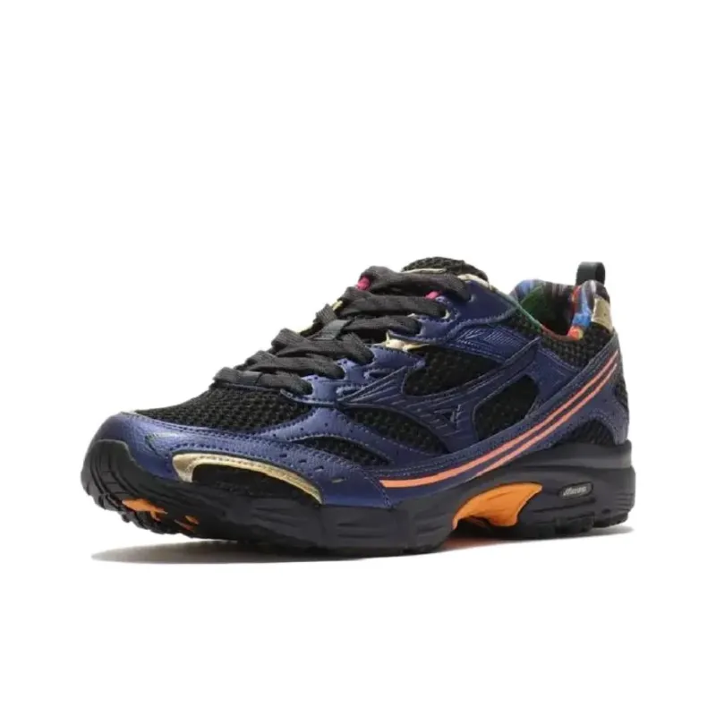 Mizuno MXR Slip Resistant And Breathable Low Top Running Shoes Unisex Black Blue-1