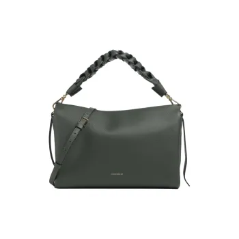 COCCINELLE Boheme Grain Cow Leather Crossbody Bag, Shoulder Bag Women's Dark Green