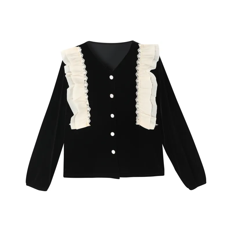 BIENKIMIIYE SS22 Straight Long Sleeved T Shirt Women's Black-0
