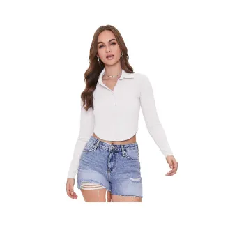 FOREVER 21 Crop Tops Women's White