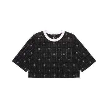 CHANEL SS23 T Shirt Women's Black Silver