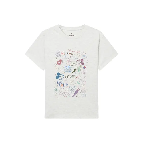 Hotwind Mickey Family Series T Shirt Women's 60 Light Gray