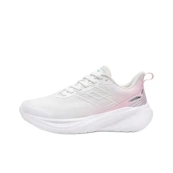 LOTTO Cushioning, Slip Resistant, And Abrasion Resistant Low Top Running Shoes Women's White Pink