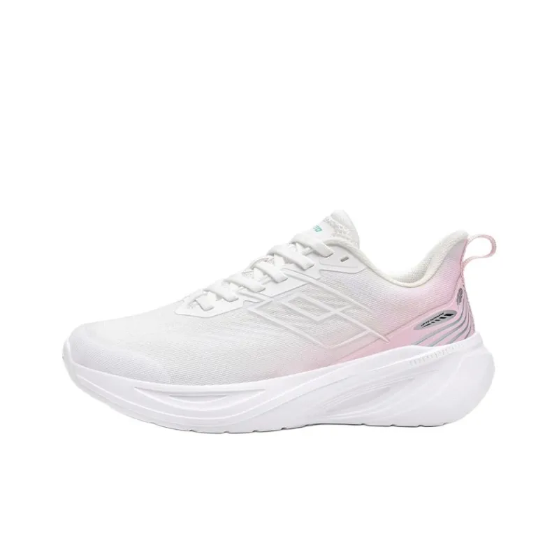 LOTTO Shock Absorbers With Slip Resistant And Abrasion Resistant Properties Low Top Running Shoes Women's White Pink-0
