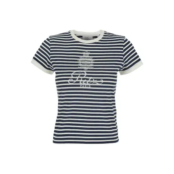 FRAME X Ritz Paris Striped Crewneck T Shirt