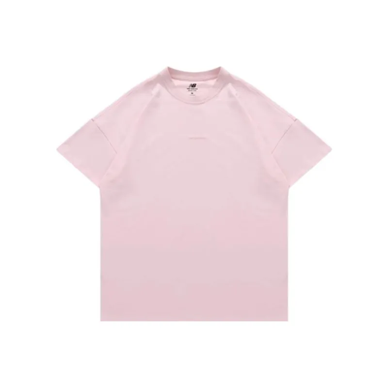 New Balance Drop Shoulder Sleeve T Shirt Women's Pink-0