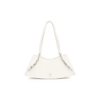 TangGuh Cow Leather Shoulder Bag Women's Obsidian Black/Fallen Blossom White