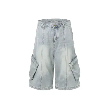 GBXM Denim Shorts Unisex Light Blue
