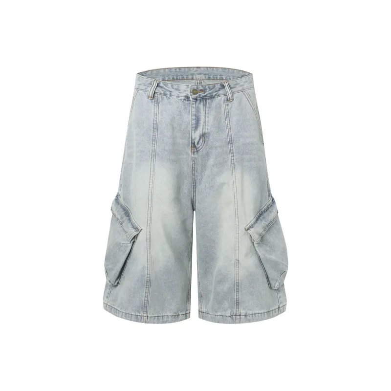 GBXM Denim Shorts Unisex Light Blue-0