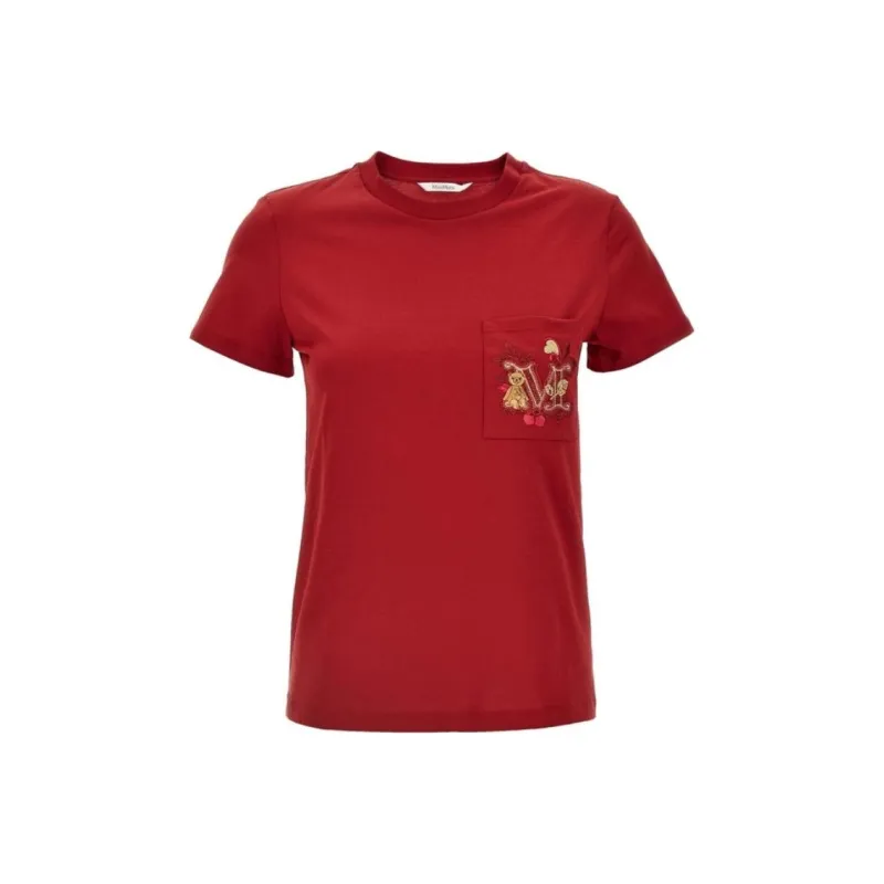 MaxMara Nunzio Logo Embellished Crewneck T Shirt-0