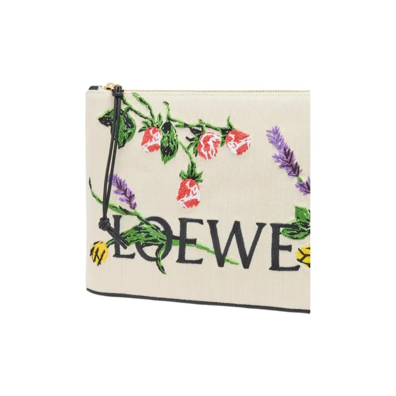 LOEWE Denim Clutch Medium Size Women's Linen-3