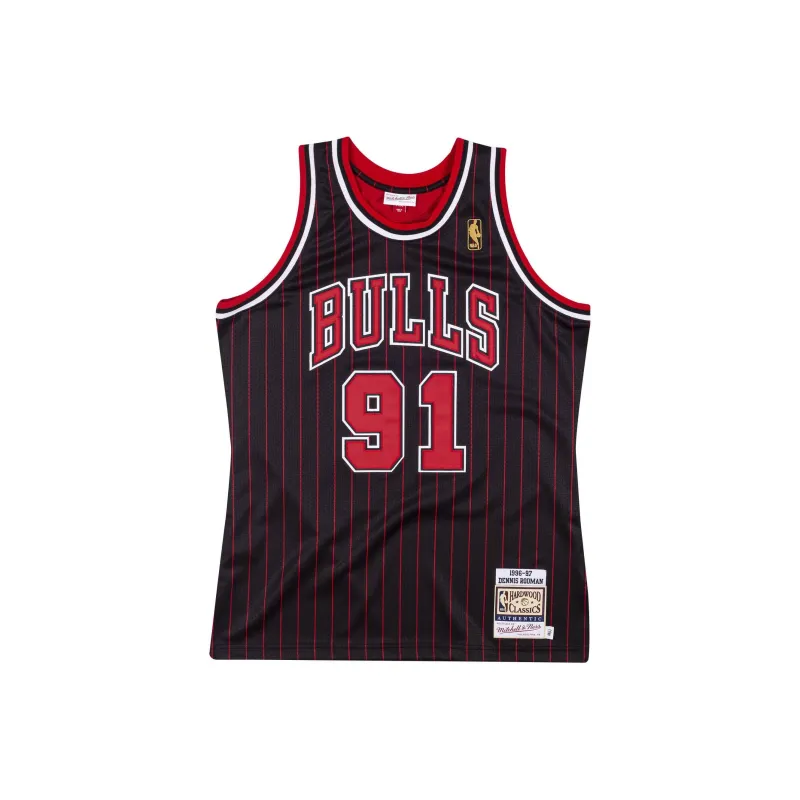 Mitchell Ness Basketball Jerseys Men Black Red-0