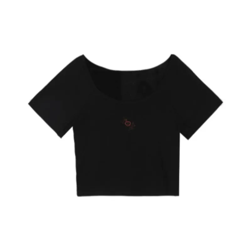 Big-faced T-Shirts Women's Piano Black-0