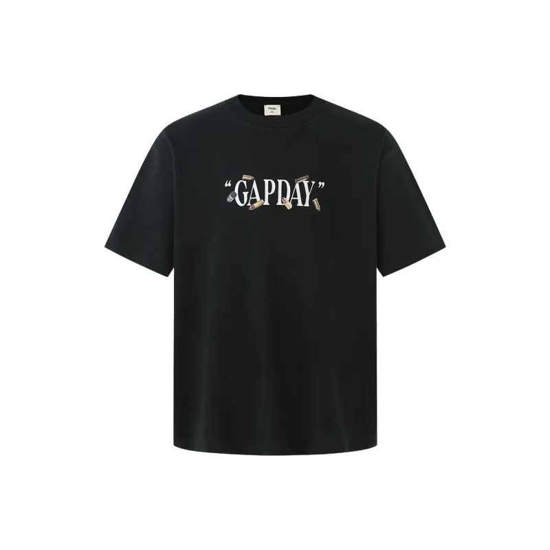 CHINISM T-Shirt Unisex Washed Black-1