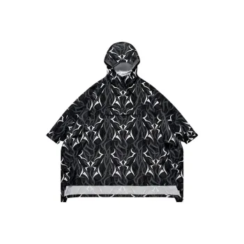 CLOT Black Thorn Series Cycling Raincoats Unisex Black