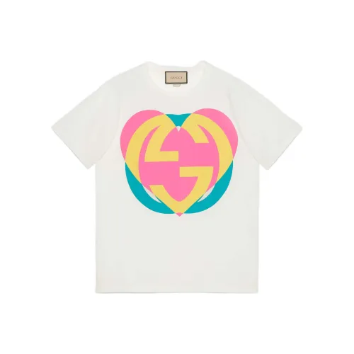 GUCCI Gucci Love Parade Collection Dsm Exclusive SS22 Drop Shoulder Sleeve T Shirt Women's White