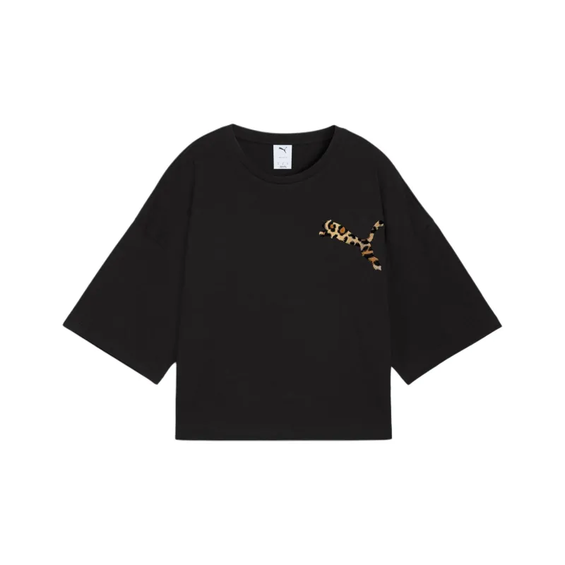 PUMA Leo Luxe Women's Oversized Short Tee-0