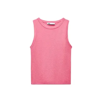 ZARA Tank Tops Women's Pink