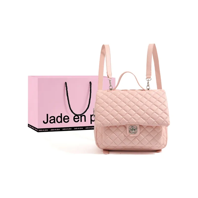 Jade En Plus PU Backpack Regular Women's Milk White/Princess Pink-3