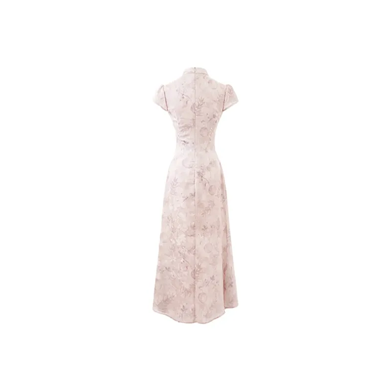Manekniv Short Sleeved Dress Women's Pink-1