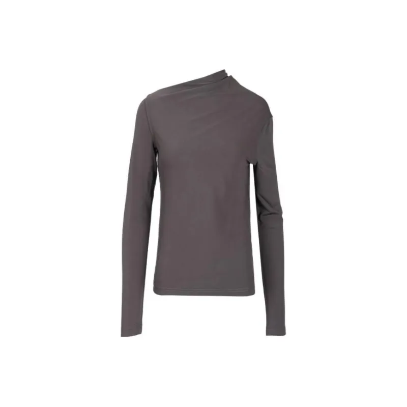 TOTEME Draped Asymmetric Neck Long Sleeved Top-0