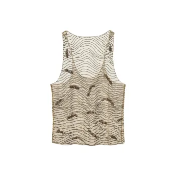 ZARA Tank Tops Women's Gold