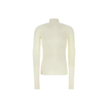AMIPARIS Paris Semi Sheer Roll Neck Ribbed Knit Jumper