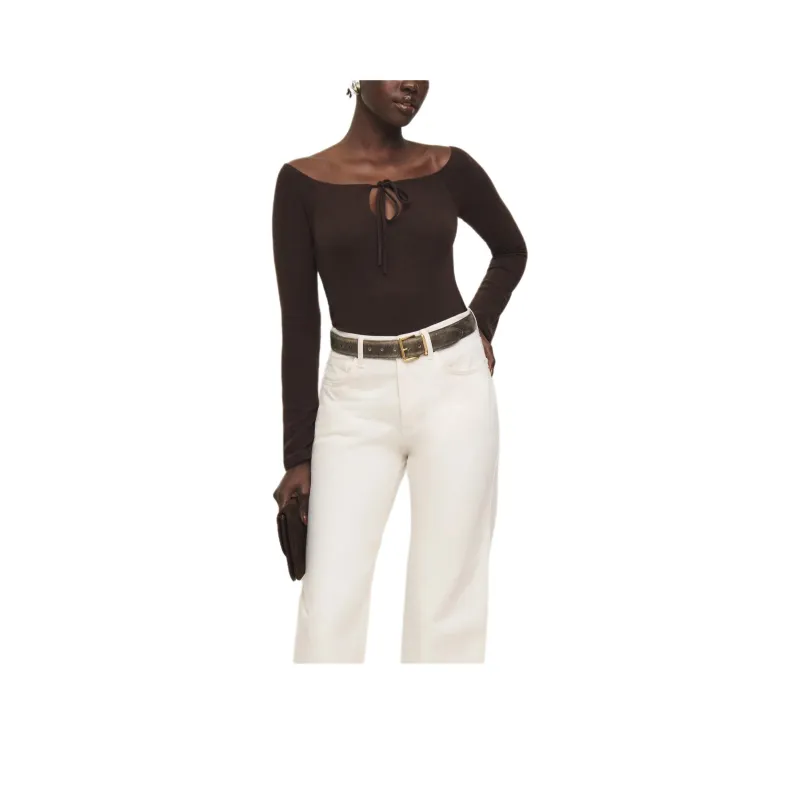 REFORMATION T Shirt Women's Scabrous Brown-0