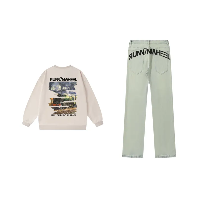 RUNNINWHEEL Sweatshirt Sets Unisex-4