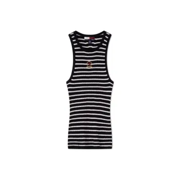 Tommy Hilfiger Tank Top Women's Navy Blue White Stripes