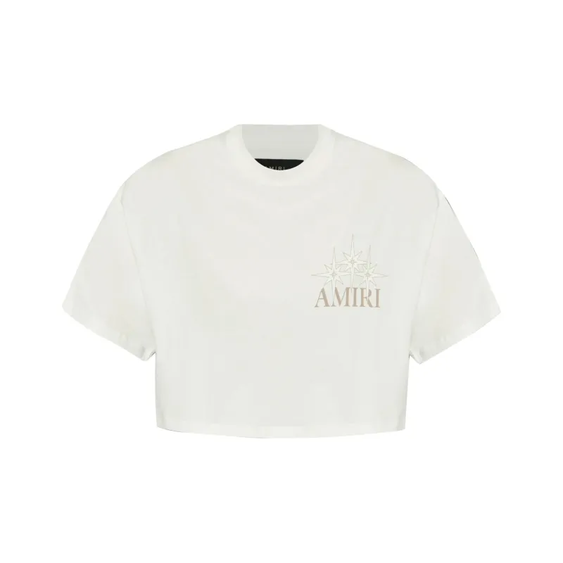 AMIRI Logo Printed Cropped T Shirt-0