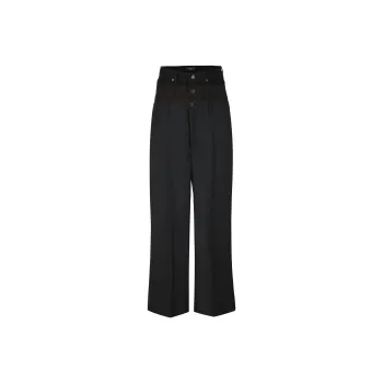 Balenciaga Front Pleat Layered Trousers