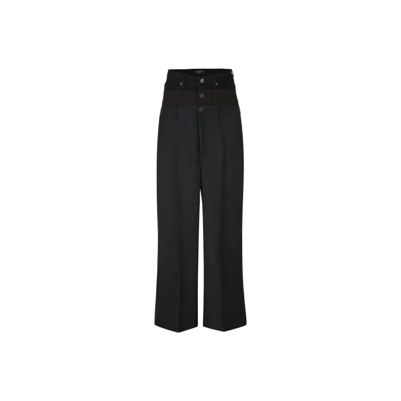 Balenciaga Front Pleat Layered Trousers-0