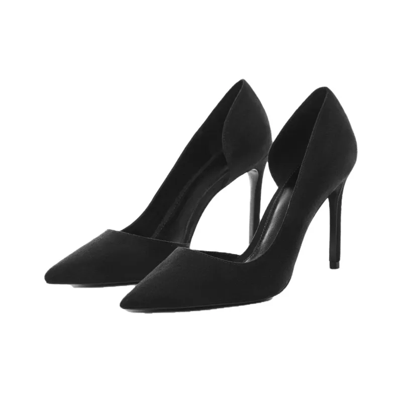 MANGO Party And Ceremony Slim Heel High Heels 10cm Women's Black-2
