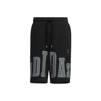 adidas neo Big Logo Print Sports Shorts Black